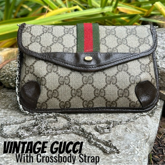 Vintage Gucci Mini Bag with Crossbody Strap-7x4.5-Silver Chain Link Strap - Picture 1 of 17